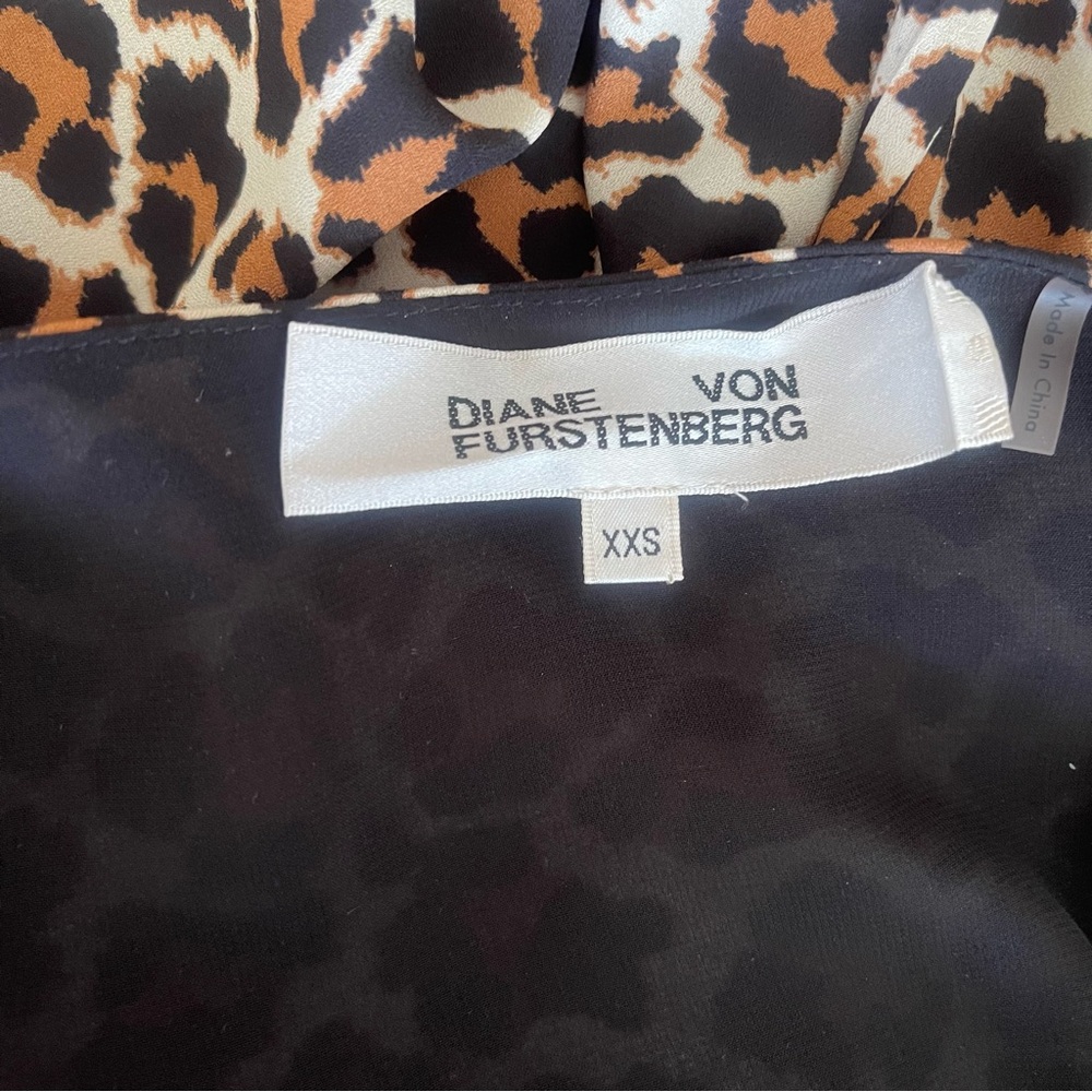 Diane Von Furstenberg Leopard Print Ruffle Maxi Wrap Dress - Picture 11 of 11